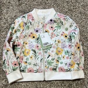 H&M Kids linen blend Floral Jacket - Multicolor